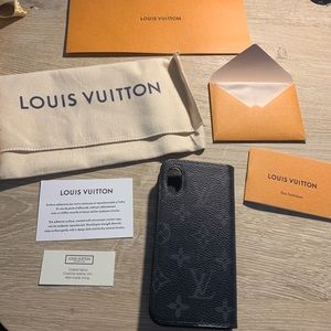 Louis Vuitton iPhone X Folio Monogram Eclipse